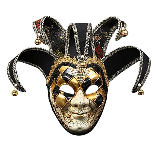 Mardi Gras Narren-Maske, Musik, Mardi, Wanddekoration, Kunstsammlung, komplettes Gesicht, für Party-Maskerade Mardi Gras Narren-Maske, Musik, Mardi, Wanddekoration, Kunstsammlung, komplettes Gesicht, für Party-Maskerade von Mirweon