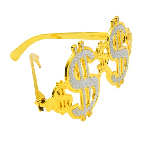 Mirweon Dollar geformte Brille Halloween Gold Dollar Brille für Erwachsene Geburtstag Halloween Party Fotografie Requisiten von Mirweon