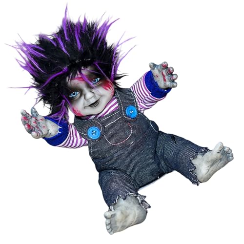 Mirweon Gruselige Puppenfigur mit beleuchtetem Gesicht und erschreckendem Soundeffekt Gruselige sitzende Puppe Sound aktiviert Animatronic Mirweon Gruselige Puppenfigur mit beleuchtetem Gesicht und erschreckendem Soundeffekt Gruselige sitzende Puppe Sound aktiviert Animatronic von Mirweon