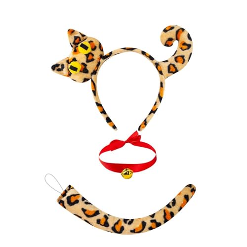 Mirweon Katzenkostüm, Stirnband, Schwanz, Band, Choker, Rock, Gesichtsaufkleber für Damen, Mädchen, Maskerade, Halloween, Cosplay, Zubehör, Katzen-Outfit Mirweon Katzenkostüm, Stirnband, Schwanz, Band, Choker, Rock, Gesichtsaufkleber für Damen, Mädchen, Maskerade, Halloween, Cosplay, Zubehör, Katzen-Outfit von Mirweon