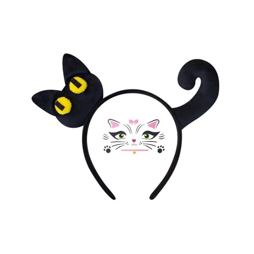 Mirweon Katzenkostüm, Stirnband, Schwanz, Band, Choker, Rock, Gesichtsaufkleber für Damen, Mädchen, Maskerade, Halloween, Cosplay, Zubehör, Katzen-Outfit Mirweon Katzenkostüm, Stirnband, Schwanz, Band, Choker, Rock, Gesichtsaufkleber für Damen, Mädchen, Maskerade, Halloween, Cosplay, Zubehör, Katzen-Outfit von Mirweon