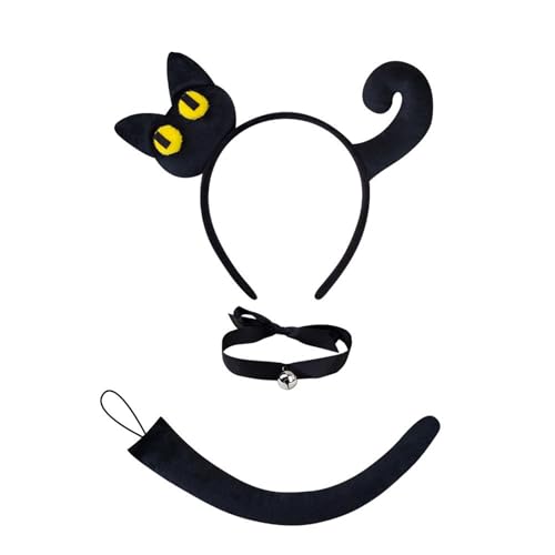 Mirweon Katzenkostüm, Stirnband, Schwanz, Band, Choker, Rock, Gesichtsaufkleber für Damen, Mädchen, Maskerade, Halloween, Cosplay, Zubehör, Katzen-Outfit Mirweon Katzenkostüm, Stirnband, Schwanz, Band, Choker, Rock, Gesichtsaufkleber für Damen, Mädchen, Maskerade, Halloween, Cosplay, Zubehör, Katzen-Outfit von Mirweon