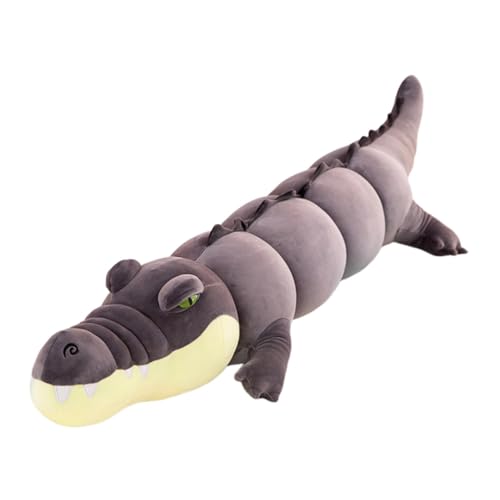 Misaakoeq Alligator Toys Kissen,Alligator Plüschtier, Krokodilplüsch Superweiche Kuschelpuppen, Stofftier-Krokodil-Plüschtier-Kissen, entzückende Alligatortiere, gefüllte Kuschelpuppen von Misaakoeq