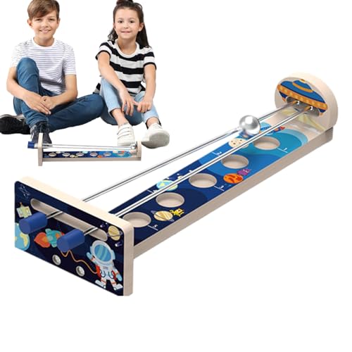 Misaakoeq Balance-Brettspiel, Desktop-Ballspiel | Tischspiele aus Holz, pädagogische Brettspiele,Interaktive Brettspiele mit Cartoon-Mustern, Balance-Desktop-Ballspiel für Zuhause von Misaakoeq