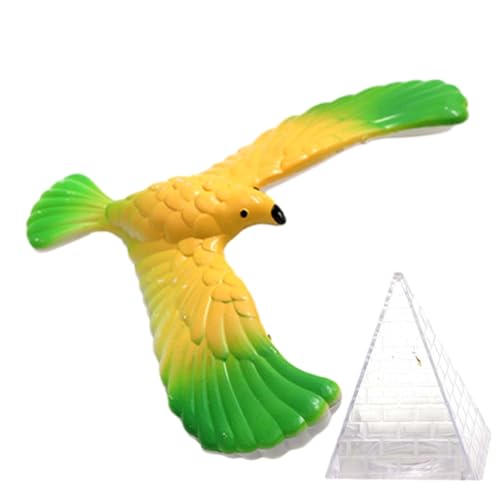 Misaakoeq Balancierender Vogel - Balance Eagle Bird Schwerkraftvogel,Schwerkraftvögel mit Pyramide, Büro-Desktop für Erwachsene, Neuheit, Trick-Party-Spielzeug für Kinder von Misaakoeq