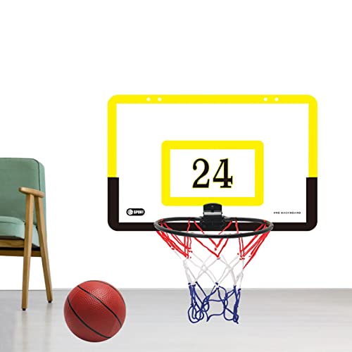 Misaakoeq Basketballkorb, No- -Basketballkorb Für Kinder Und Ständer, Wandmontierter Basketballkorb Mit Einem Basketball Und Einer Pumpe Für Schlafsäle Und Schlafzimmerwände, 40 X 26 X 5 cm von Misaakoeq