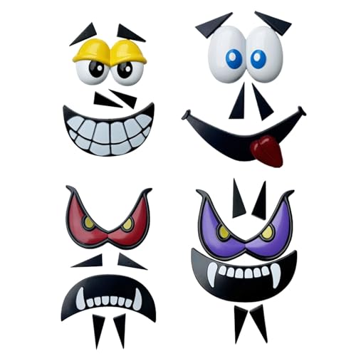 Misaakoeq Gruselige Halloween-Gesichtsbedeckung,Halloween-Maske Gruselig, Halloween gruselige Cartoon-Neuheitsmaske, Gruselige Gesichtsbedeckung mit lächelnden Dämonen, lustiger Plug-In-Ausdruck, von Misaakoeq