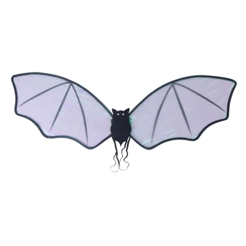 Misaakoeq Halloween-Fledermaus-Kostüm,Halloween-Fledermausflügel - Gruselige Fledermaus-Kostümflügel | Halloween-Spooky-Flügel-Set, Anziehzubehör für Weihnachten, Geburtstag, Rollenspiele von Misaakoeq