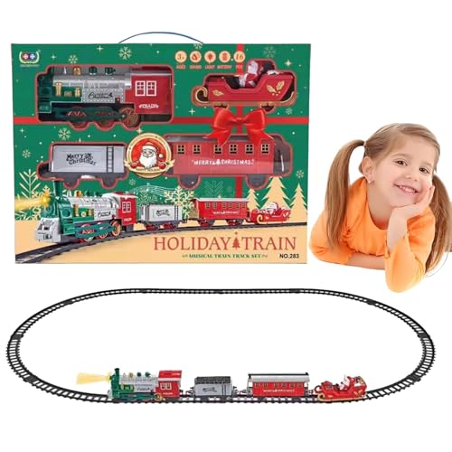 Misaakoeq Modelleisenbahn-Spielzeug für, Lokomotive-Zug-Spielzeug | Eisenbahnmodell mit Frontlicht und Sound | Kinder im Alter von 3, 4, 5, 6 und 7 Jahren verbessern die Hand-Auge-Koordination, von Misaakoeq