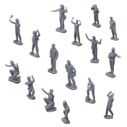 Misaakoeq Modellspielzeugsoldaten,Modellsoldaten,Cake Toppers Miniatur-Soldat-Spielset - Rollenspiel-Spielzeug, 16-teilig, kleine Soldatenfiguren, Spielset, sichere Kinderspielzeugsoldaten von Misaakoeq