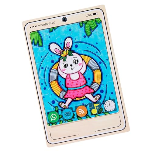 Misaakoeq Puzzle-Brettblöcke, Tierpuzzles für Kinder,Lern-Handy-Puzzle | Lernspielzeug, Handy-Puzzle für Kinder ab 3 Jahren von Misaakoeq