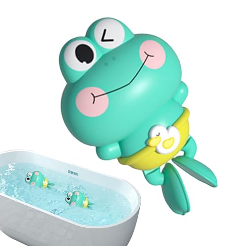 Misaakoeq Schwimmender Frosch-Badespielzeug, Aufzieh-Frosch-Badespielzeug - Badefrösche aufziehen - Schwimmendes Froschspielzeug für den Pool, Frosch-Badewannenspielzeug, interaktives von Misaakoeq