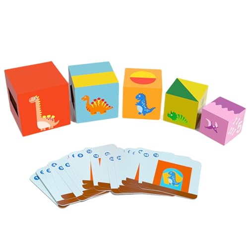 Misaakoeq -Stapelspielzeug, Kinder-Stapelspiel | Tier-Puzzle-Spielzeug-Set | Stapelbares Lernspielzeug, Nist- und Stapelblöcke, stapelbares Spielzeug für Mädchen, Kinder von Misaakoeq