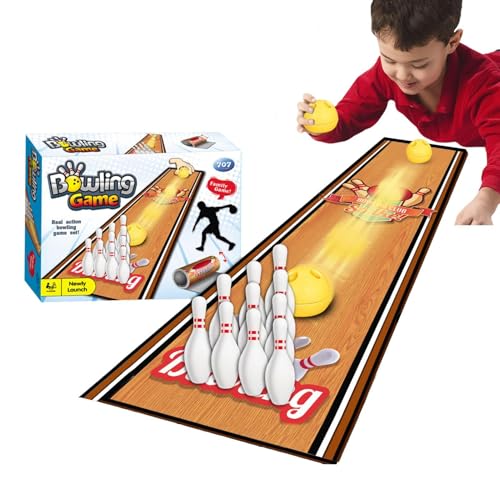 Misaakoeq Tisch-Curling-Spiel,Tisch-Curling,Tisch-Bowlingspiel | Kleines Indoor-Desktop-Golfspiel, lehrreiches Tisch-Bowlingspiel für Kinder und Erwachsene von Misaakoeq