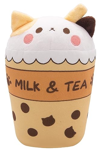 Mislaxy Bubble Tea Katze Kuscheltier Milch Tee Katze Plüschtier Kawaii Boba Katze Stofftiere Tier Puppe Cartoon Gefüllte Plüsch Milchtee Katzen Geschenk 20cm von Mislaxy