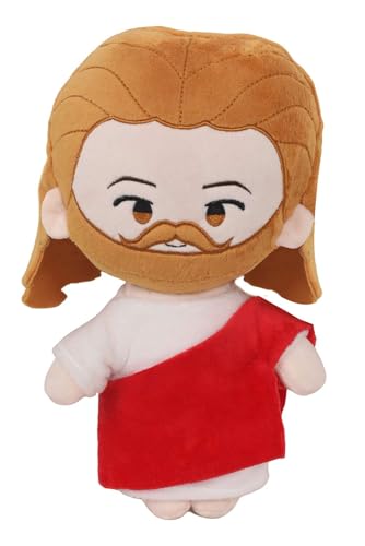 Mislaxy Jesus Kuscheltier Jesus Plüschfigur Rot Plüsch Christus Plüschtier Jesus Plush Puppe Retter Plüschtier 26cm Geschenk für Weihnachten Ostern von Mislaxy