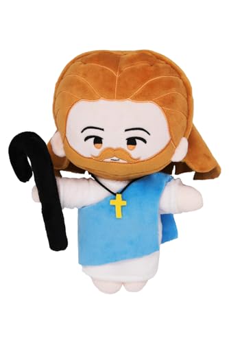 Mislaxy Jesus Kuscheltier Jesus Plüschfigur Rot Plüsch Christus Plüschtier Jesus Plush Puppe Retter Plüschtier 26cm Geschenk für Weihnachten Ostern von Mislaxy