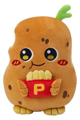 Mislaxy Kartoffel Kuscheltier Plüsch Kartoffel Stofftier Potato Braune Kartoffel Pommes Frites Gemüseplüsch Gefüllte Gemüsepuppe 32cm Cartoon Kawaii Geschenk Geburtstag von Mislaxy