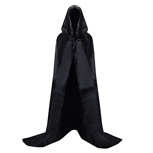 Miss-shop Halloween Umhänge,Vampir Umhang Unisex Robe Umhang Karneval Fasching Vampir Kostüm Cosplay Lange Cape mit Kapuze für Erwachsene Kinder von Miss-shop