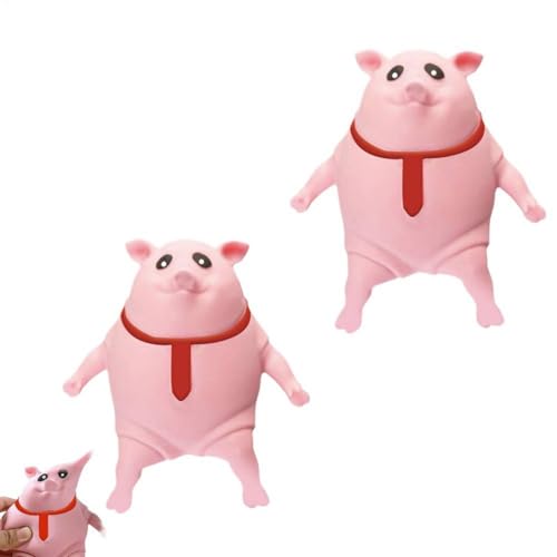 2 Stück Schweine Quetschspielzeug Stress Schwein Stress Spielzeug Dekompressions Piggy Squishy Squeeze Spielzeug Fidget Toys Stressbälle Anti Stress Spielzeug Für Erwachsene Und Kinder von Missmisq