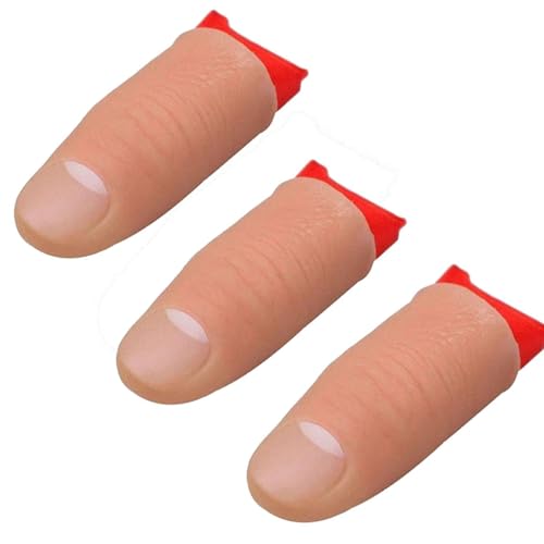 3 Stück Zauberdaumen Trick Magie Daumenspitze Magie Daumenspitze Weich Plastik Finger Magie Daumenspitze Zauberdaumen Daumenspitze Mit Seide Finger Zauber Requisiten Verschwindendes Tuch Zaubern von Missmisq