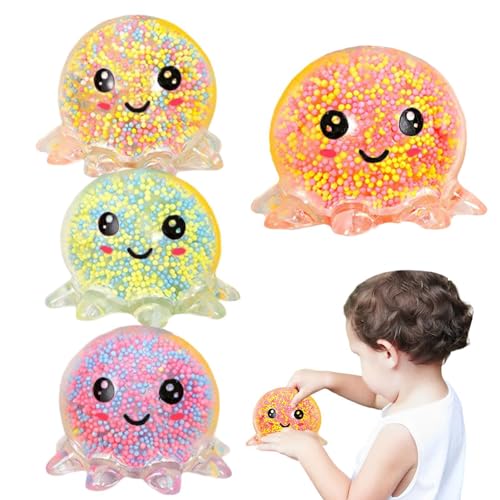 4 Stück Stressbälle Leuchtender Anti Stress Ball Quetschball Wasser Perlen Im Inneren Squeez Spielzeug Für Kinder Erwachsene Squishy Antistressball Squeeze Bälle Hand Übungsbälle Anti Stress Spielzeug von Missmisq