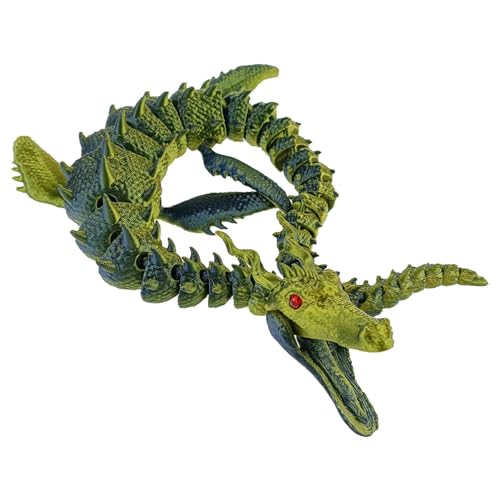 Missmisq Gedruckter Drache, Gedrucktes Drachenei Geheimnisvolle Drachen Spielzeug, Realistische Beweglicher Drachen Figuren Zappelspielzeug für Erwachsene und Kinder von Missmisq