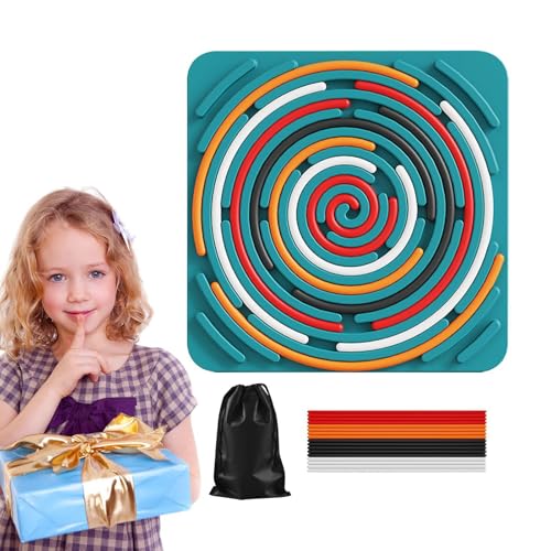 Missmisq Beruhigen Sie Sich, Fidget Toy, Sensory Activity Board,Zappelbrettspielzeug für Kinder | Beruhigendes Zappelspielzeug aus Silikon, tragbares, leises Zappelspielzeug, von Missmisq