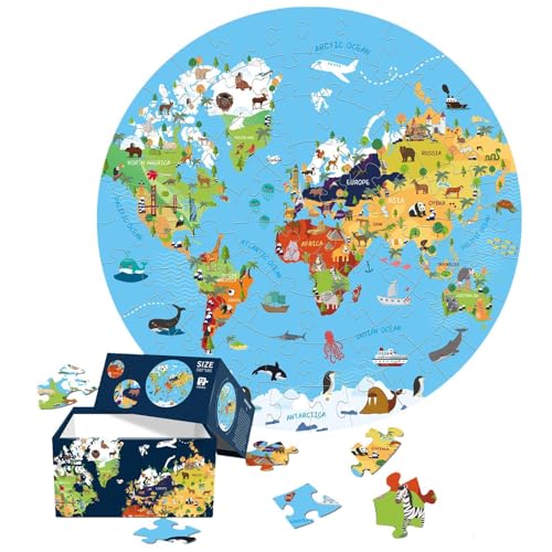 Missmisq Bodenpuzzle,Rundpuzzle | 70 Teile rundes Puzzle-Spielzeug, Bodenpuzzle für Vorschule,Cultivate Observation Mädchen Lernpuzzlespielzeug für Wohnzimmer, Klassenzimmer von Missmisq