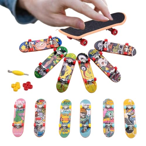 Missmisq Finger Skateboard 12 Stück Fingerskateboards Set Mit Austauschbaren Rädern Und Minis Schraubendreher Finger Spielzeug Für Kinder Fingerboards Skatepark Spiel Für Kinder Partytütenfüller von Missmisq