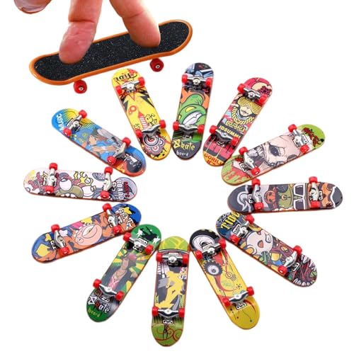 Missmisq Finger Skateboard 12 Stück Fingerskateboards Set Mit Austauschbaren Rädern Und Minis Schraubendreher Finger Spielzeug Für Kinder Fingerboards Skatepark Spiel Für Kinder Partytütenfüller von Missmisq