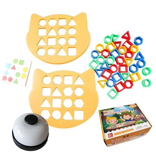 Missmisq Form-Matching-Spiel, Form-Farb-Matching-Brett | Buntes Formpuzzle für Vorschulkinder | Interaktives Brettspiel, farbenfrohes Formpuzzle im Vorschulalter für Kids Home Fun Boys von Missmisq