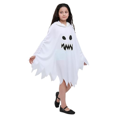 Missmisq Geisterkostüm Für Kinder Halloween Gespenst Kostüm Für Mädchen jungens Geist Umhang Gespenst Kostüm Unisex Geisterkostüm Kinder Geist Umhang Halloween Horrorkostüm Karneval Cosplay von Missmisq