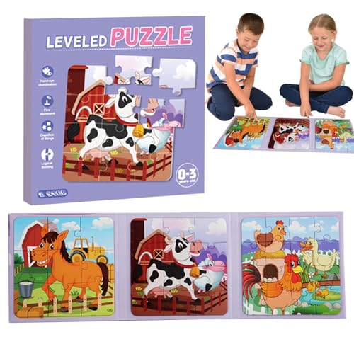 Missmisq Magnetische Puzzles für Kinder, Magnetisches Puzzle - Magnet-Puzzlebuch,Puzzle-Spielzeug, Flugzeug-Auto-Roadtrip-Aktivitäten, Vorschul-Lernaktivitäten für und Mädchen von Missmisq