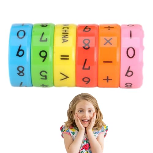 Missmisq Mathe-Spielzeug, pädagogisches Mathe-Spielzeug,ABS Buntes Mathematik-Zahlen-Zauberwürfel-Spielzeug | Zahlenspiel für Kinder zur Addition, Subtraktion, Multiplikation, Division und Integral von Missmisq