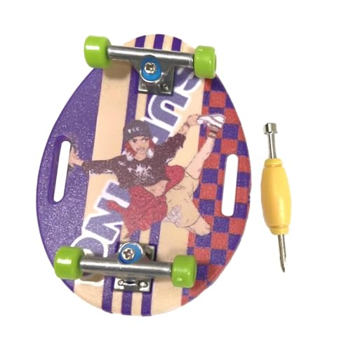 Missmisq Mini-Finger-Skateboard,Rutschfestes kreatives Mini-Skateboard - Professionelle pädagogische Finger-Skateboards für Kinder, langlebiges Lernspielzeug für Erwachsene, Anfänger und Jugendliche von Missmisq