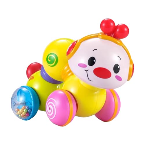 Missmisq Musical Walking Toy, Baby Crawling Toy | Kreative Cartoon Musical Caterpillar mit Licht - Leuchten Sie Bewegung und Gehensspielzeug für 6-18 Monate für den Innenbereich im Freien im Freien von Missmisq