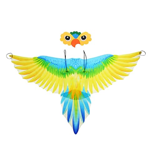 Missmisq Papageienflügel-Kostüm für Kinder, Vogelflügel-Kostüm,Lebhaftes Partykostüm für Mädchen - Eulenflügel-Kostüme für, Mädchen, Kinder, Sohn von Missmisq