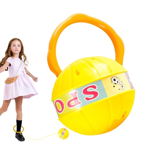Missmisq Skip-Ball-Knöchelspielzeug, Knöchel-Skip-Ball für Kinder,Ball-Springse, Blinkender Schaukelball - Flexibles Knöchel-Springseil-Spiel, Fitness-Spielzeug für Kinder, Mädchen, Jungen, Kinder von Missmisq