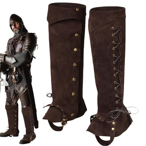 Mittelalterliche Stiefelüberzüge Pirate Stiefelstulpen Herren Mittelalterliche Beinwickel Kunstleder Mittelalter Stiefel Gamaschen Mittelalter Verkleidung Kostüm Stiefel Überzüge Kunstleder von Missmisq