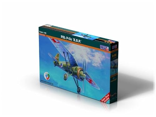 Mistercraft Modellbausatz Flugzeug PZL P-11C Grenzschutzkorps 1939 Maßstab 1:72, Plastikbausatz, Bausatz zum Zusammenbauen, Inklusive Klebstoff, Kunststoffmodell, Bauanleitung,104,9 mmx148,0mm von Mistercraft