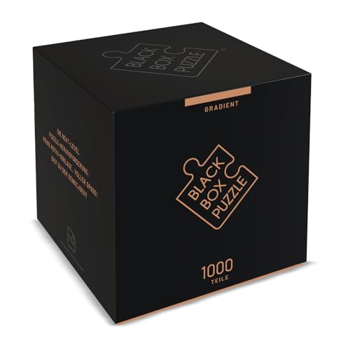 BLACK Box Puzzle 1000 Teile, Blackbox Puzzel mit Überraschungs-Motiv ohne Vorlage, Impossible Puzzle schwer für Erwachsene und Kinder ab 14 Jahren, Puzzle Box Gradient 2023 Edition von Misu