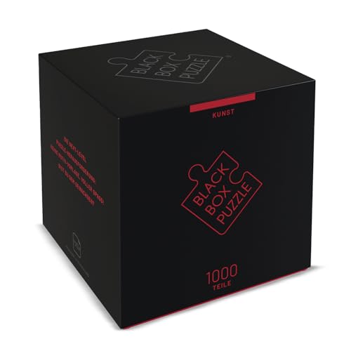 BLACK Box Puzzle 1000 Teile, Blackbox Puzzel mit Überraschungs-Motiv ohne Vorlage, Impossible Puzzle schwer für Erwachsene und Kinder ab 14 Jahren, Puzzle Box Kunst Edition 2023 von Misu