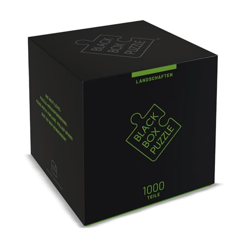 Black Box Puzzle 1000 Teile, Blackbox Puzzel mit Überraschungs-Motiv ohne Vorlage, Impossible Puzzle schwer für Erwachsene und Kinder ab 14 Jahren, Puzzle Box Landschaft 2022 Edition von Misu