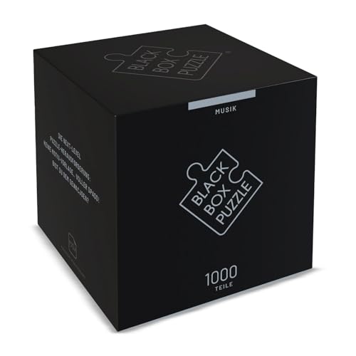 BLACK Box Puzzle 1000 Teile, Blackbox Puzzel mit Überraschungs-Motiv ohne Vorlage, Impossible Puzzle schwer für Erwachsene und Kinder ab 14 Jahren, Puzzle Box Musik 2023 Edition von Misu