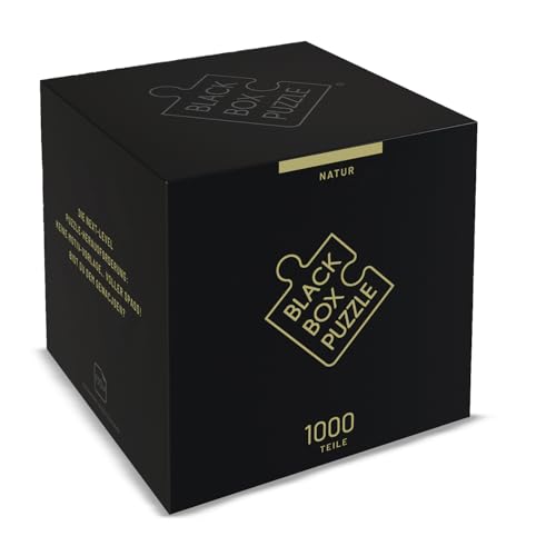 BLACK Box Puzzle 1000 Teile, Blackbox Puzzel mit Überraschungs-Motiv ohne Vorlage, Impossible Puzzle schwer für Erwachsene und Kinder ab 14 Jahren, Puzzle Box Natur 2023 Edition von Misu