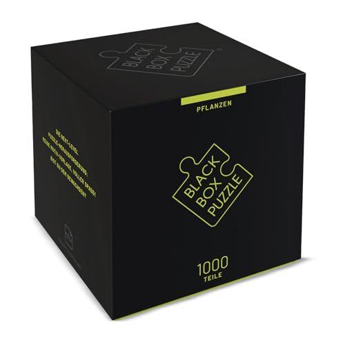 Black Box Puzzle 1000 Teile, Blackbox Puzzel mit Überraschungs-Motiv ohne Vorlage, Impossible Puzzle schwer für Erwachsene und Kinder ab 14 Jahren, Puzzle Box Pflanzen 2023 Edition von Misu