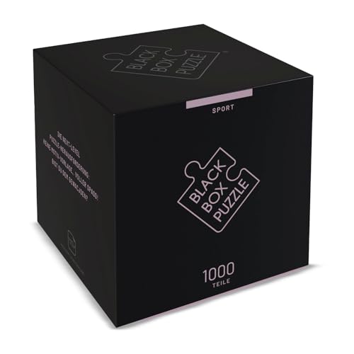 BLACK Box Puzzle 1000 Teile, Blackbox Puzzel mit Überraschungs-Motiv ohne Vorlage, Impossible Puzzle schwer für Erwachsene und Kinder ab 14 Jahren, Puzzle Box Sport 2023 Edition von Misu