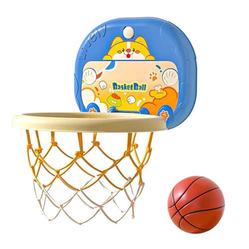 Mitoydoe Höhenverstellbares Basketballtor, Verstellbarer Reifen, tragbar, faltbar, Dinosaurier-Set für Kinder, Kleinkinder im Innen- und Außenbereich Blau von Mitoydoe