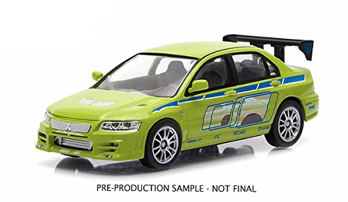 Mitsubishi Lancer Evolution VII, metallic-hellgrün/Dekor, 2002, Modellauto, Fertigmodell, Greenlight 1:43 von Mitsubishi Materials